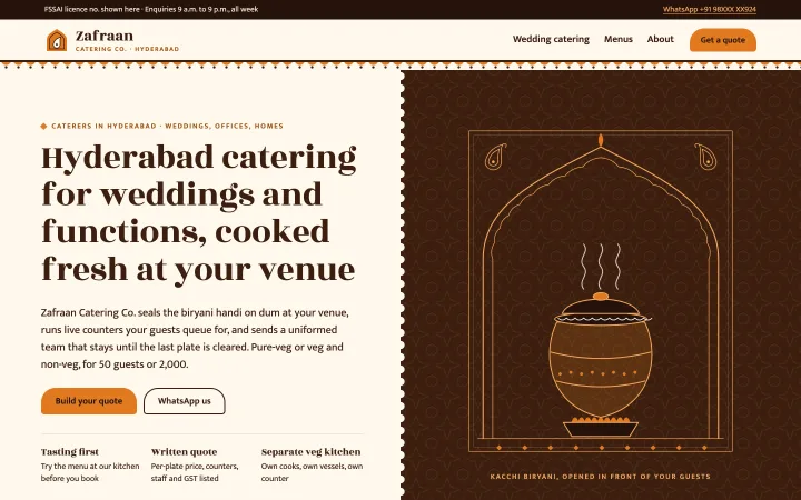 Catering companies demo website by Smit Desai