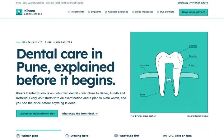 Dental clinics demo website by Smit Desai