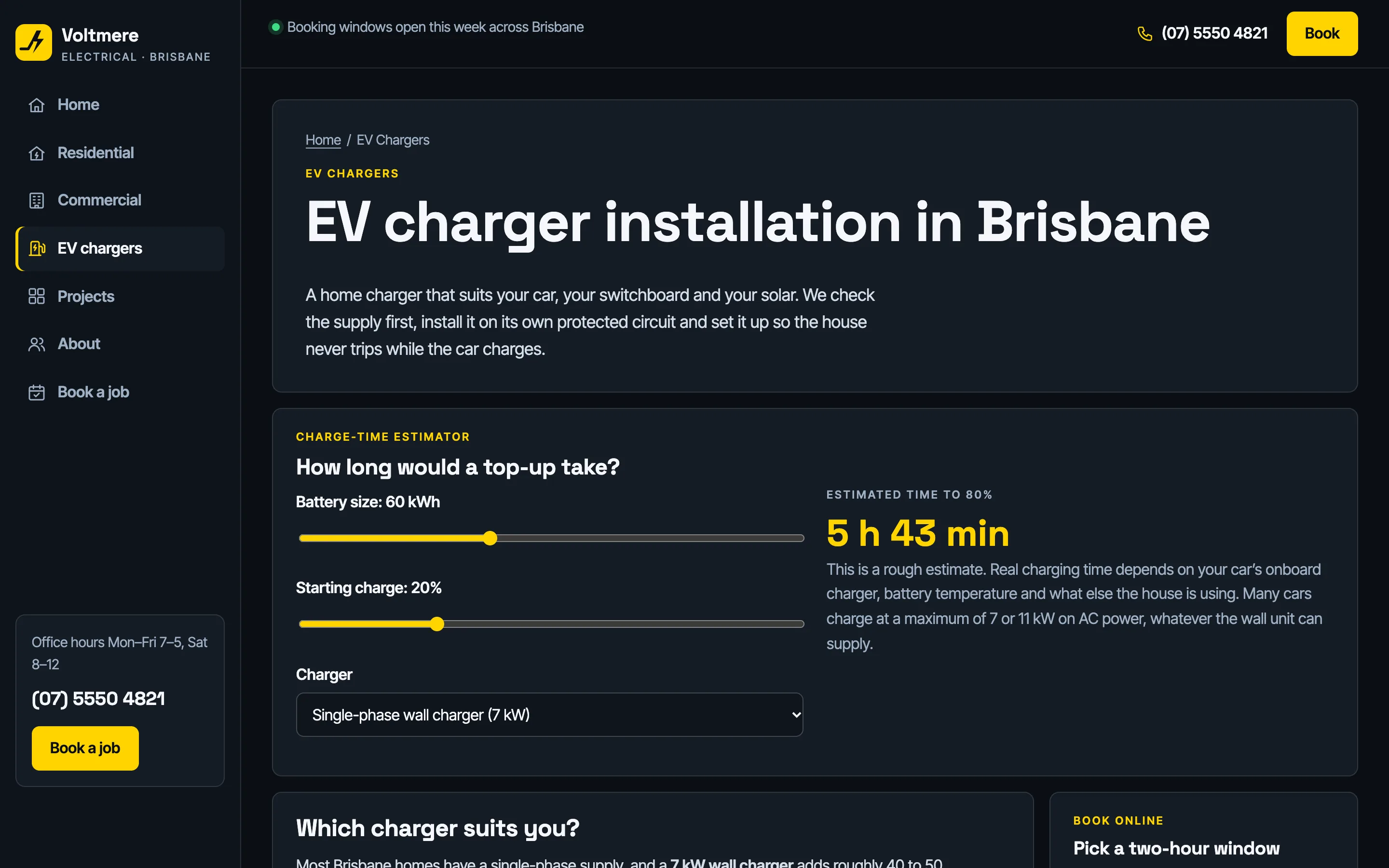 Electricians demo — EV chargers