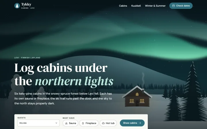 Holiday cottage and cabin rentals demo website by Smit Desai