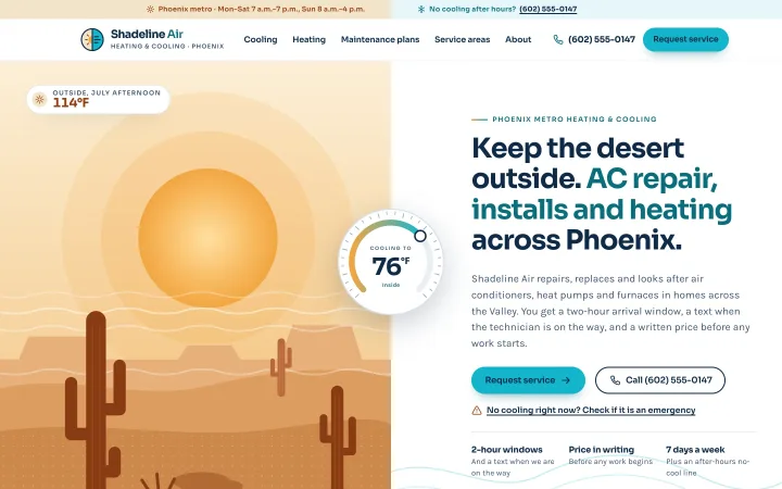 HVAC contractors demo website by Smit Desai