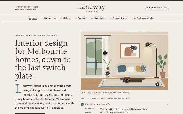 Interior designers demo website by Smit Desai