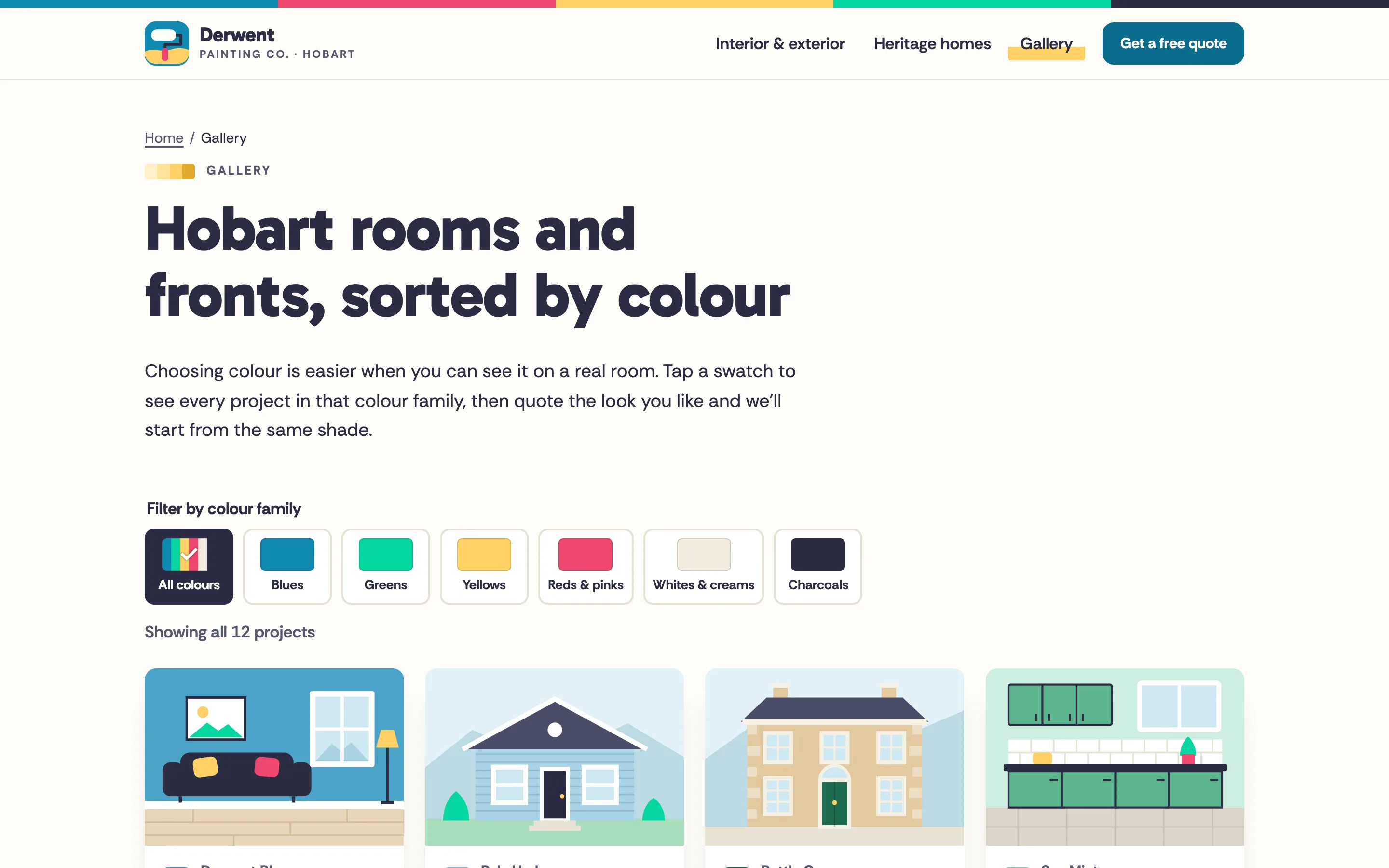 Painting contractors demo — Gallery by colour