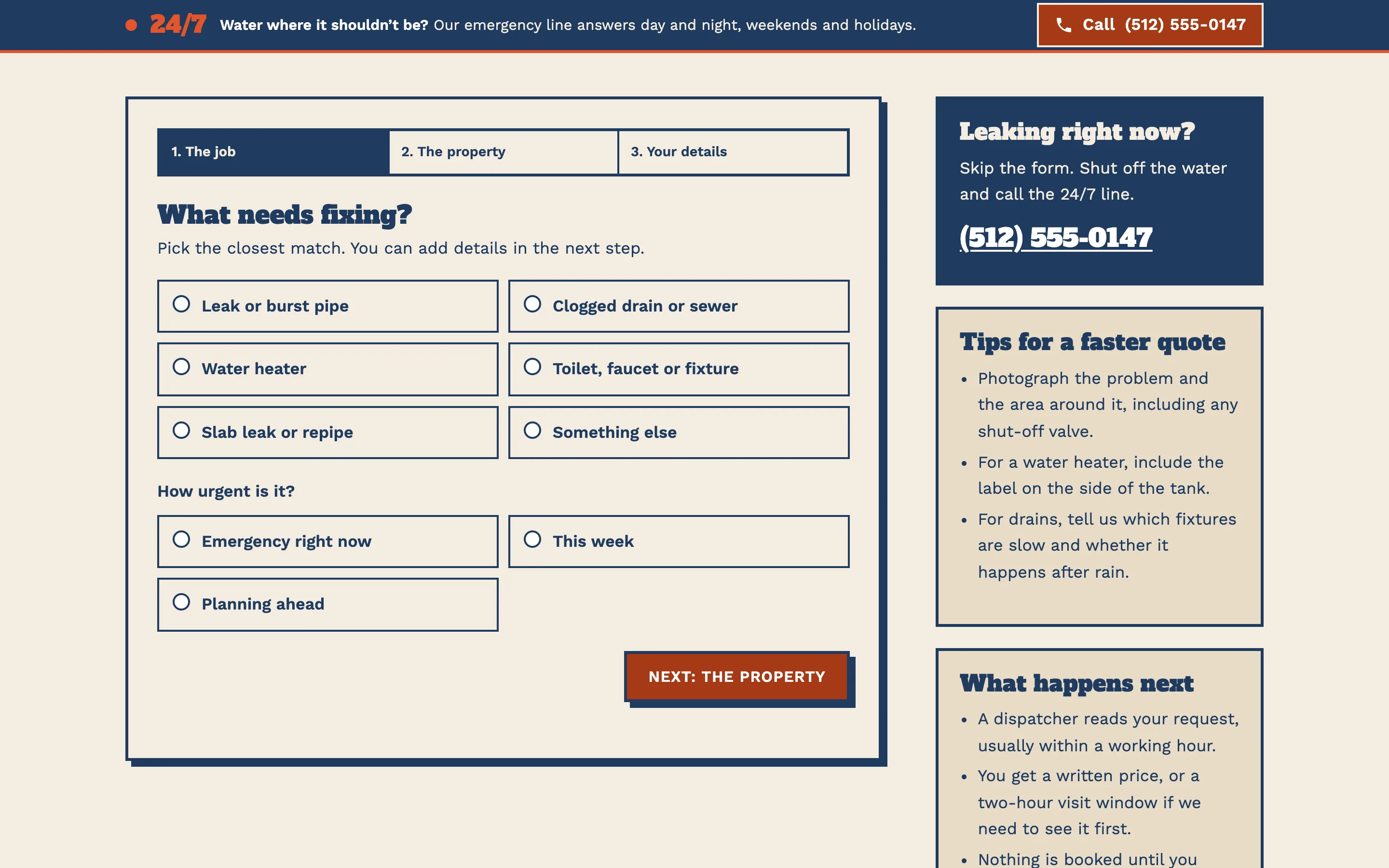 Plumbing companies demo — Get a quote