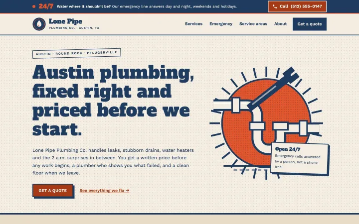Plumbing companies demo website by Smit Desai