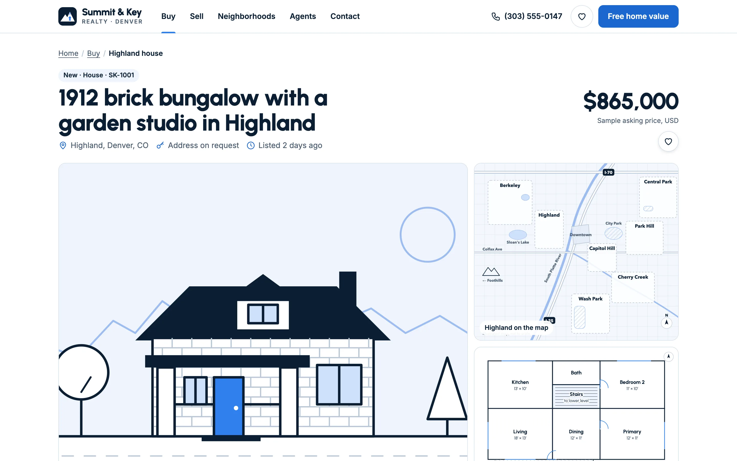 Real estate agencies demo — Listing page