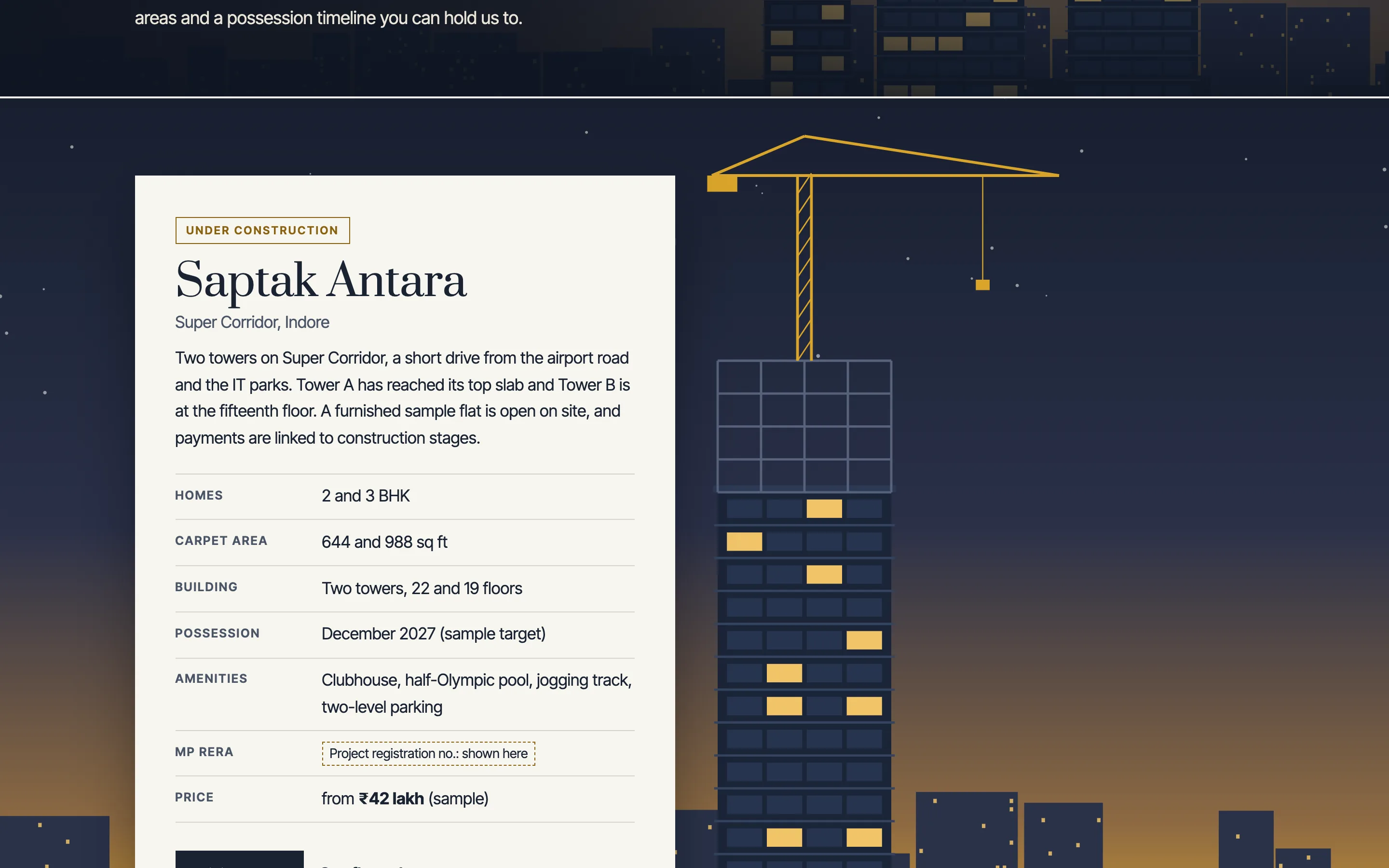 Real estate developers demo — Projects