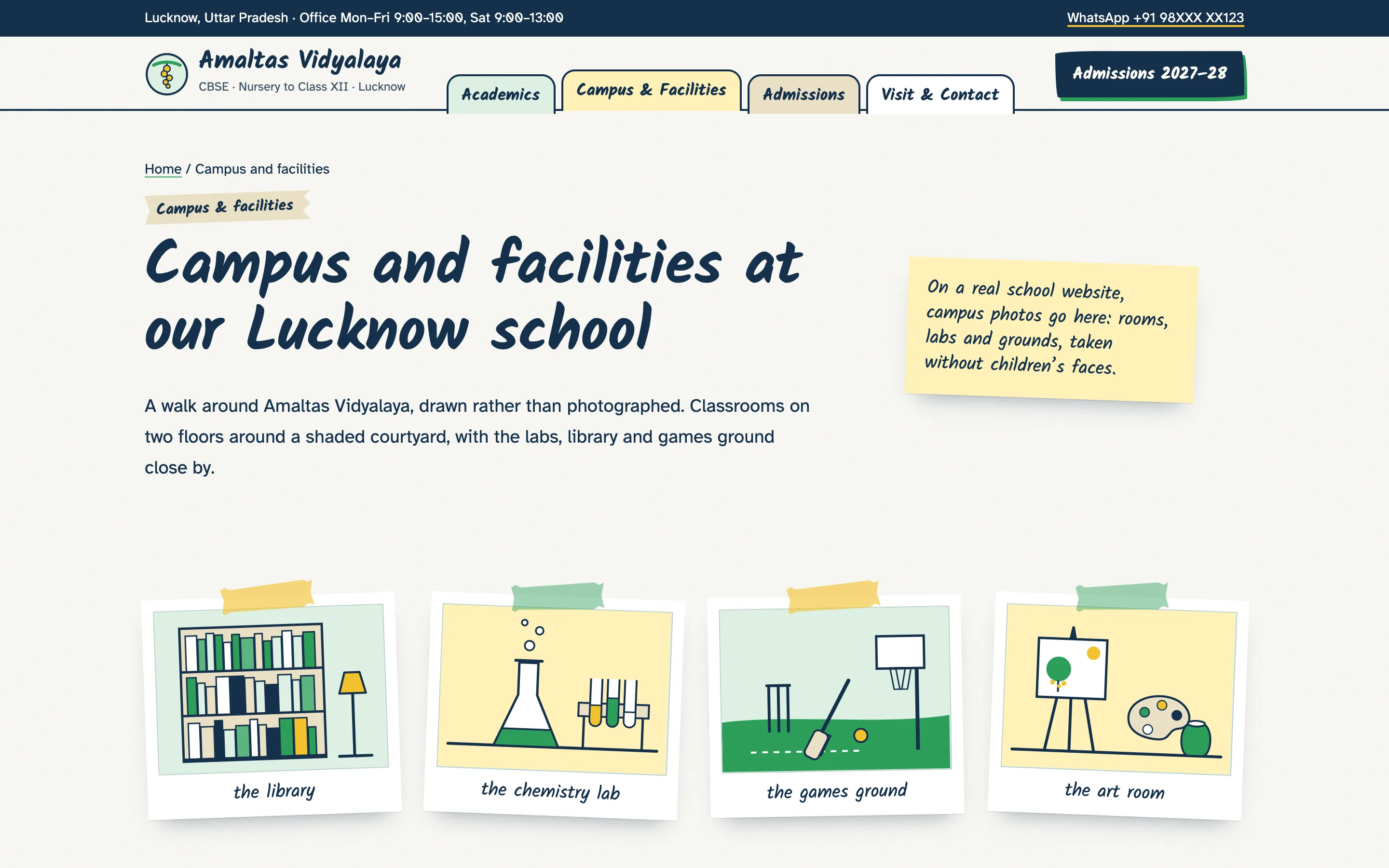 Schools demo — Campus and facilities