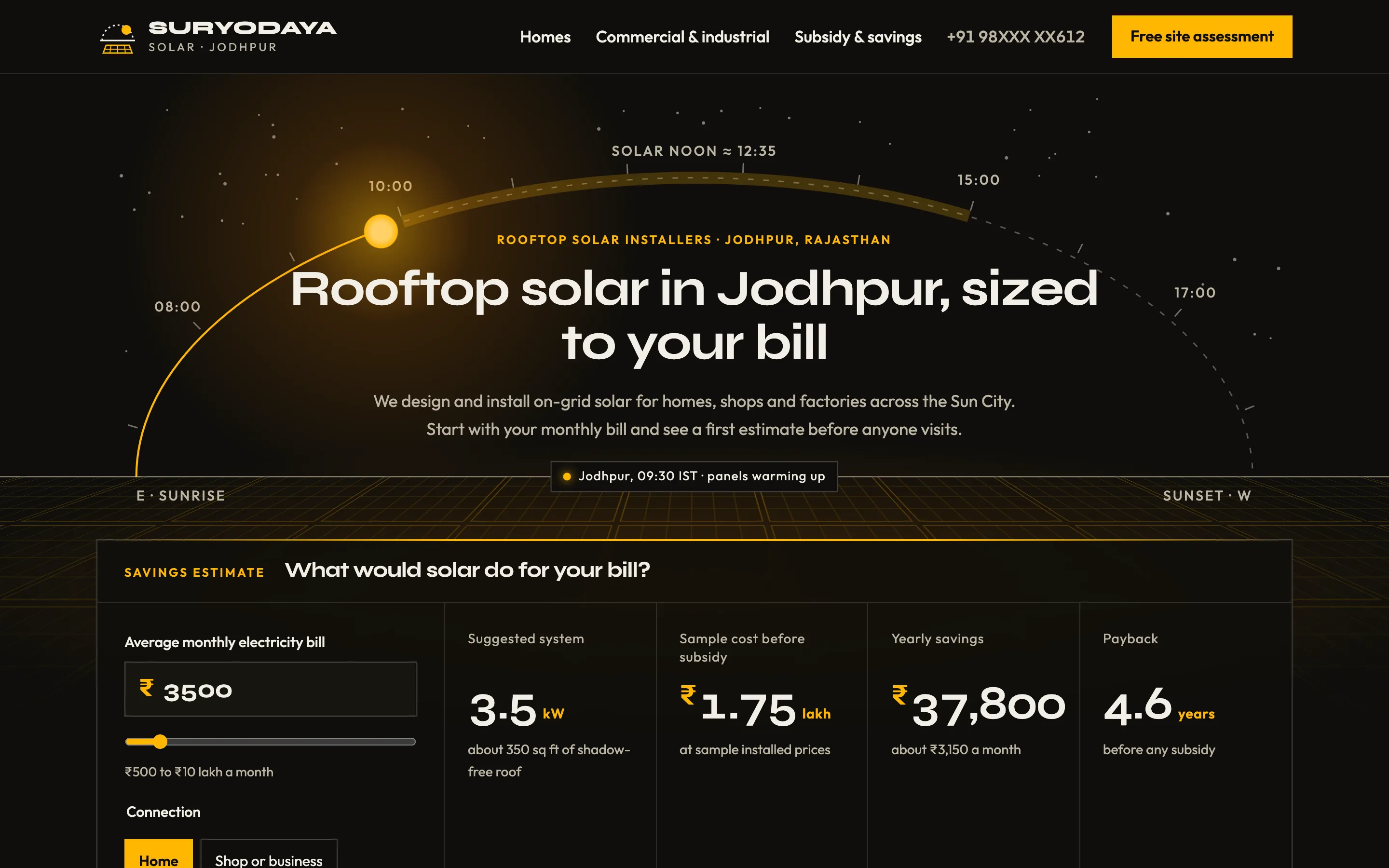 Solar installation companies demo website by Smit Desai